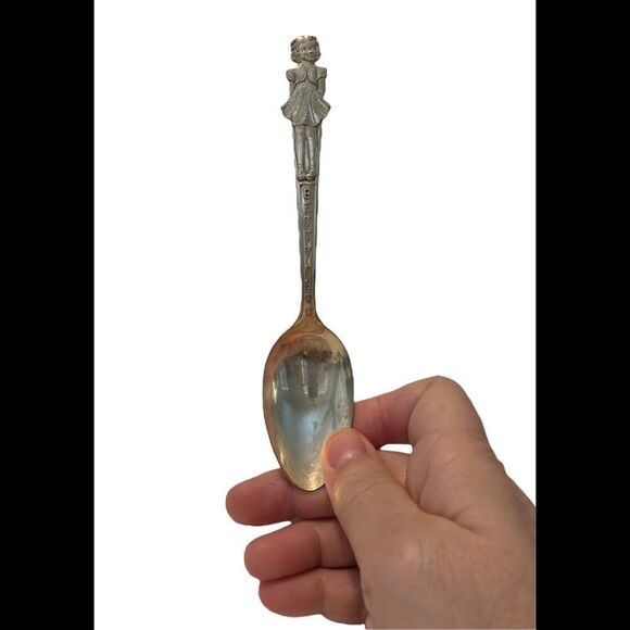 Vintage 1930s Betty Lou Carlton Silver Plate Souvenir Spoon Serving Flatware - Picture 2 of 15